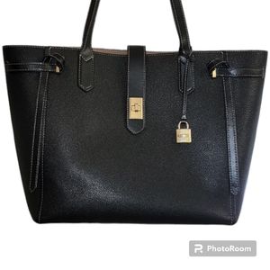 Michael Kors Cassie Black Leather Tote